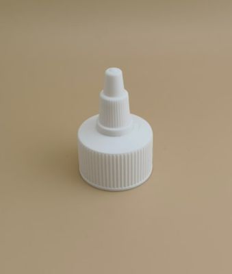 Tappo in plastica bianca scanalata per flaconi di vernice