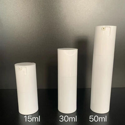 Flascia di pompa senza aria di lusso su misura bianca Matt Twist Flascia di pompa di plastica da 30 ml con testa di pompa ABS
