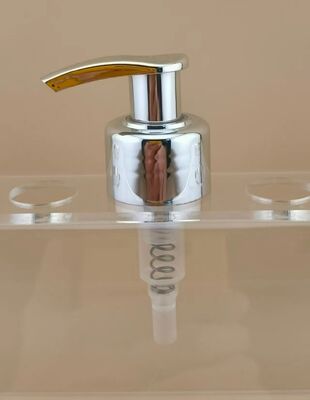 Nuovo disegno pompa di lozione per shampoo a serratura sinistra-destra argentea