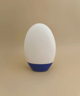 Flacone di plastica bianco liscio con tappo blu per shampoo