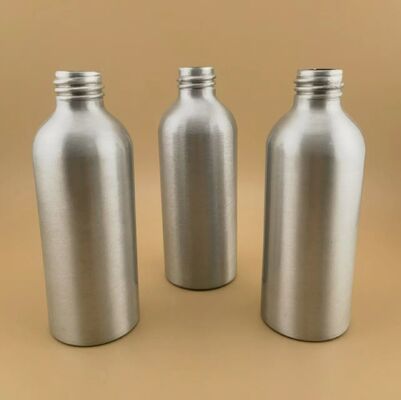Nuove bottiglie di alluminio in argento trasparente di lusso di bottiglie di alluminio cosmetici di alta qualità