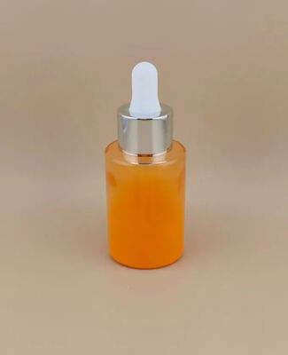 Nuovo Disegno Chiaro Cambiamento Graduale Arancione Livido Rotondo Bottiglia Dropper per Essence