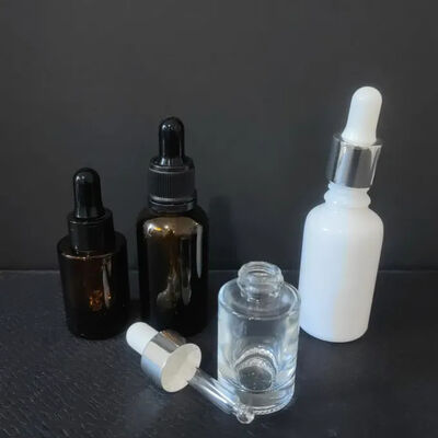 Prodotto di vendita caldo Occhio Viso Olio essenziale Confezione cosmetica Trasparente 15ml 30ml 50ml Flacone contagocce in vetro quadrato piatto