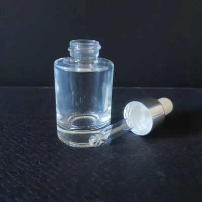 Bottiglia rotonda con contagocce in vetro per olio essenziale satinato da 10 30 Bottiglia per olio a spalla piatta economica in magazzino