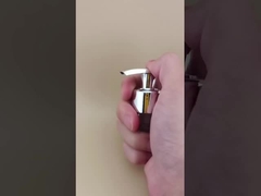 K204-1 Pompa di lozione nera e argentea Blocco sinistro-diritto per la cura della pelle Certificato ISO9001/ISO14001