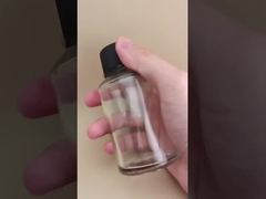 Design delicato, bottiglia rotonda liscia e trasparente in vetro con tappo speciale per medicinali