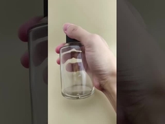 Design delicato, bottiglia rotonda liscia e trasparente in vetro grande con coperchio speciale per medicinali