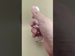 Design delicato, trasparente, liscio, rotondo, flacone contagocce lungo per essenze