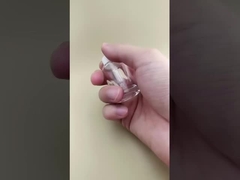 Mini flacone contagocce lungo, rotondo, liscio e trasparente per essenze