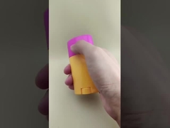 Confezione di balsamo labbra liscio grande arancione con coperchio rosa 0802 per rossetti