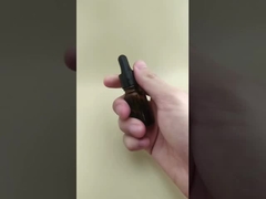 Design delicato Mini trasparente marrone liscio rotondo flacone contagocce per la cura della pelle