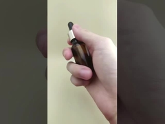 Design delicato, flacone contagocce piccolo, trasparente, marrone, liscio, rotondo per la cura della pelle