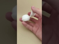 Coperchio sferico piccolo in plastica bianca per flaconi cosmetici