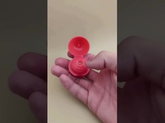 Capo sferico opaco opaco di plastica rosso chiaro per bottiglie cosmetiche