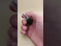 Cappuccio di gelatina a costole di plastica nera per bottiglie di vernice