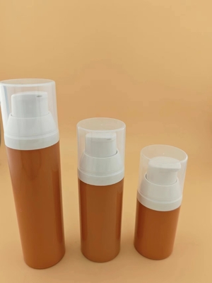 Bottiglia cosmetica a pompa senza aria trasparente di plastica da 15 ml 30 ml 50 ml per imballaggi cosmetici