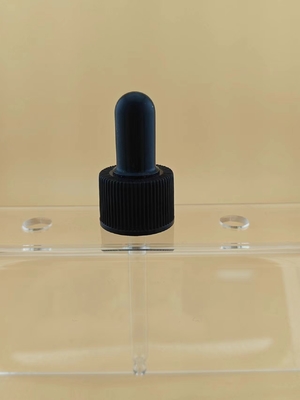 18 20 PP tubo di vetro di gomma nera copertura di bambù gocciolante per la bottiglia di olio essenziale