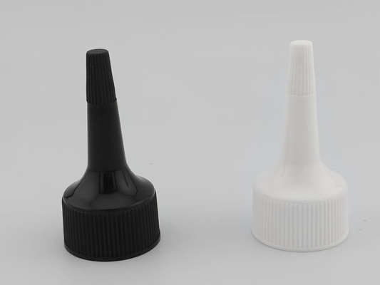 Copertura del distributore di bottiglie in PP 24 mm Capo a vite di chiusura a nastro bianco