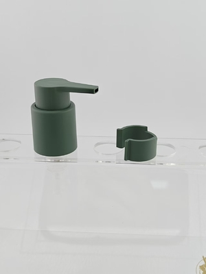 28/410 Pompa di lozione per bottiglia a grappolo di plastica verde opaco