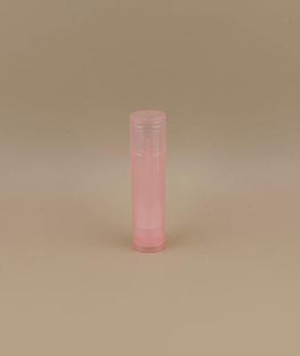 Small Ribbed Clear Pink Lip Balm Packaging for Lipsticks