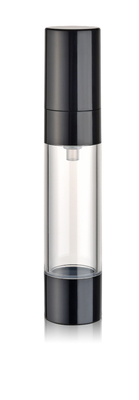 Packaging per la cura della pelle come contenitore cosmetico in plastica sottovuoto airless, flacone con pompa e tappo a vite per lozione