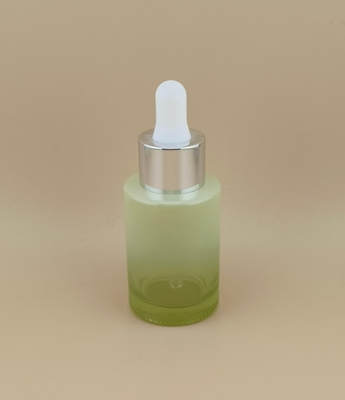 Flacone contagocce rotondo liscio verde a cambiamento graduale K-GBL30 per design di essenze personalizzate