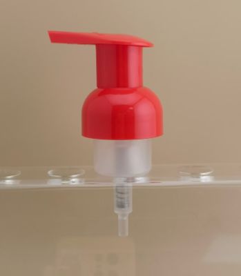 Pompa di schiuma di plastica rossa di design delicato per bottiglie di shampoo