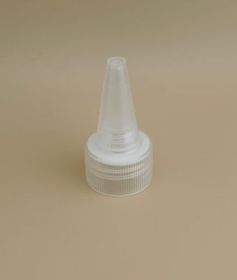 Tappo in plastica trasparente con nervature per flaconi di vernice