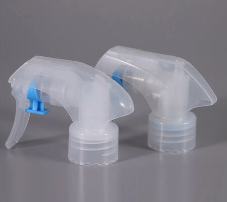 Mini spruzzatore a grilletto a molla esterna in PP di alta qualità 24/28/410 profumo di deodorante per ambienti in plastica trasparente nero blu per prodotti chimici per animali domestici