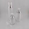 Flacone con pompa airless acrilico di lusso ricaricabile da 30 ml intorno allo spray cosmetico in plastica per lozione di siero