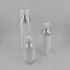Flacone con pompa airless acrilico di lusso ricaricabile da 30 ml intorno allo spray cosmetico in plastica per lozione di siero