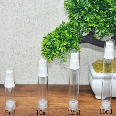 Mini bottiglia portatile senza aria con fondo di gomma per cosmetici