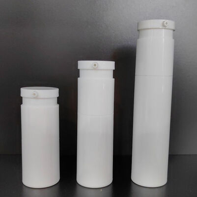 Flascia di pompa senza aria di lusso su misura bianca Matt Twist Flascia di pompa di plastica da 30 ml con testa di pompa ABS