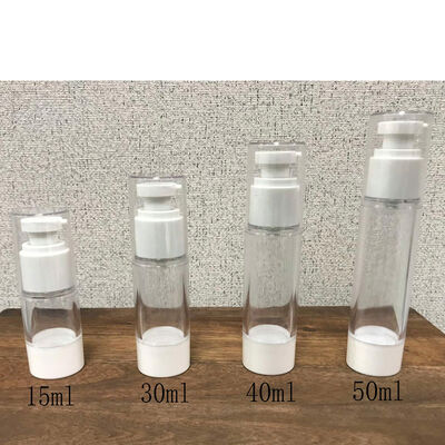 15 ml 30 ml 40 ml 50 ml Bottiglia cosmetica senza aria Crema per il corpo Bottiglia pompa senza aria