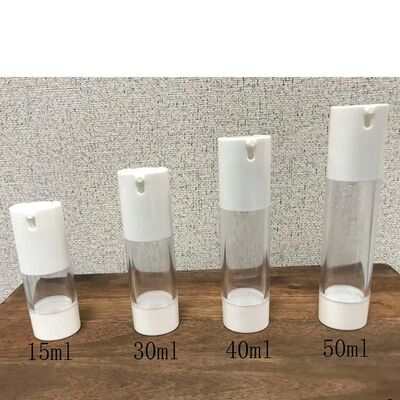 Bottiglia pompa senza aria Custom vuoto cosmetico di plastica Nuovo design bottiglia senza aria