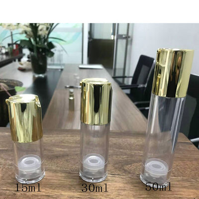 Pompa di lozione senza aria Bottiglia siero senza tubo DIP Dispenser imballaggio cosmetico trasparente ricaricabile