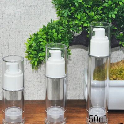 Pompa di lozione senza aria Bottiglia siero senza tubo DIP Dispenser imballaggio cosmetico trasparente ricaricabile