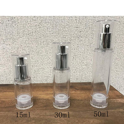 Pompa di lozione senza aria Bottiglia siero senza tubo DIP Dispenser imballaggio cosmetico trasparente ricaricabile