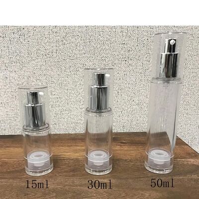 Pompa di lozione senza aria Bottiglia siero senza tubo DIP Dispenser imballaggio cosmetico trasparente ricaricabile