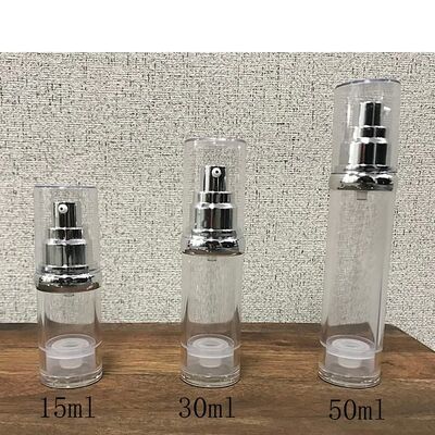Pompa di lozione senza aria Bottiglia siero senza tubo DIP Dispenser imballaggio cosmetico trasparente ricaricabile