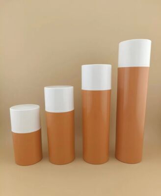 Nuovo design bottiglia di plastica senza aria e comodità di viaggio con copertura bianca
