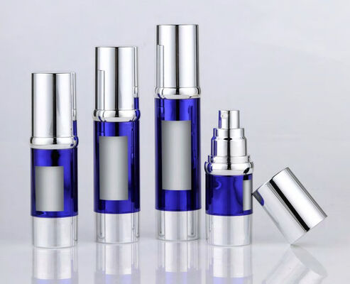 Confezione cosmetica Lozione di plastica rotonda Crema vuota senza aria Bottiglia con pompa