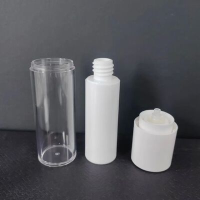 Crema solare contenitore 30 ml pompa di spremitura Cosmetici in bottiglia crema solare Forma uovo Plastico personalizzato vuoto Crema solare Bianco