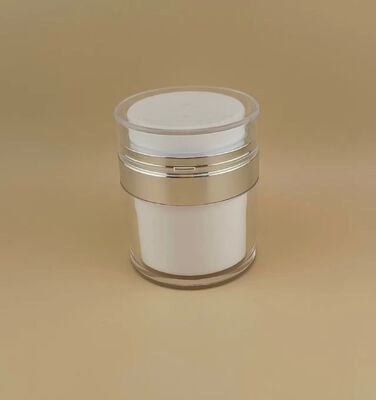 Bottiglia Silver Edge con rivestimento esterno trasparente per prodotti per la cura della pelle