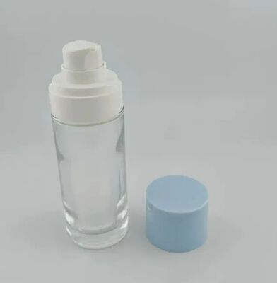 Dispensatore di siero in bottiglia con pompa di lozione senza aria in vetro 15 ml 30 ml 50 ml