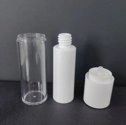 Bottiglia di vetro rotonda con pompa di lozione spray crema bottiglia di vetro cosmetica con pompa