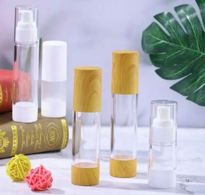 Bottiglia senza aria in plastica cosmetica per la crema per la cura della pelle