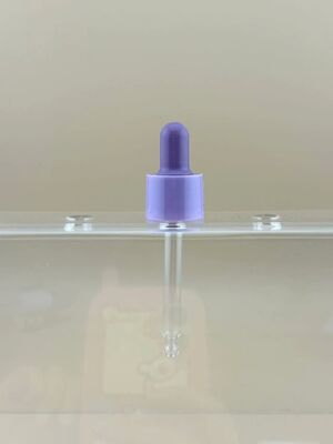 Essence Oil Skin Care Rubber Ribbed Dropper con tubo di vetro regolabile