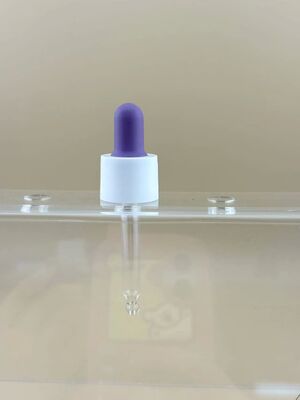 Essence Oil Skin Care Rubber Ribbed Dropper con tubo di vetro regolabile