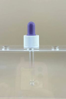 Essence Oil Skin Care Rubber Ribbed Dropper con tubo di vetro regolabile
